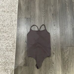 Brown Spaghetti Strap Bodysuit